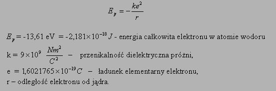 Energia potencjalna elektronu